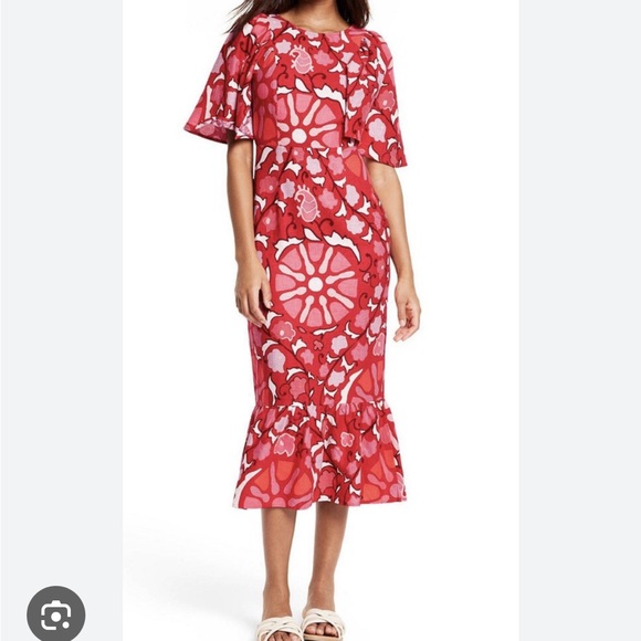 RHODExTarget Red and Pink Floral Dress - Picture 4 of 4